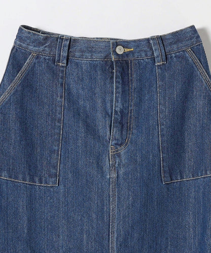 SHIPS any:〈ウォッシャブル〉カーゴ ミディ デニム スカート［SHIPS any DENIM］