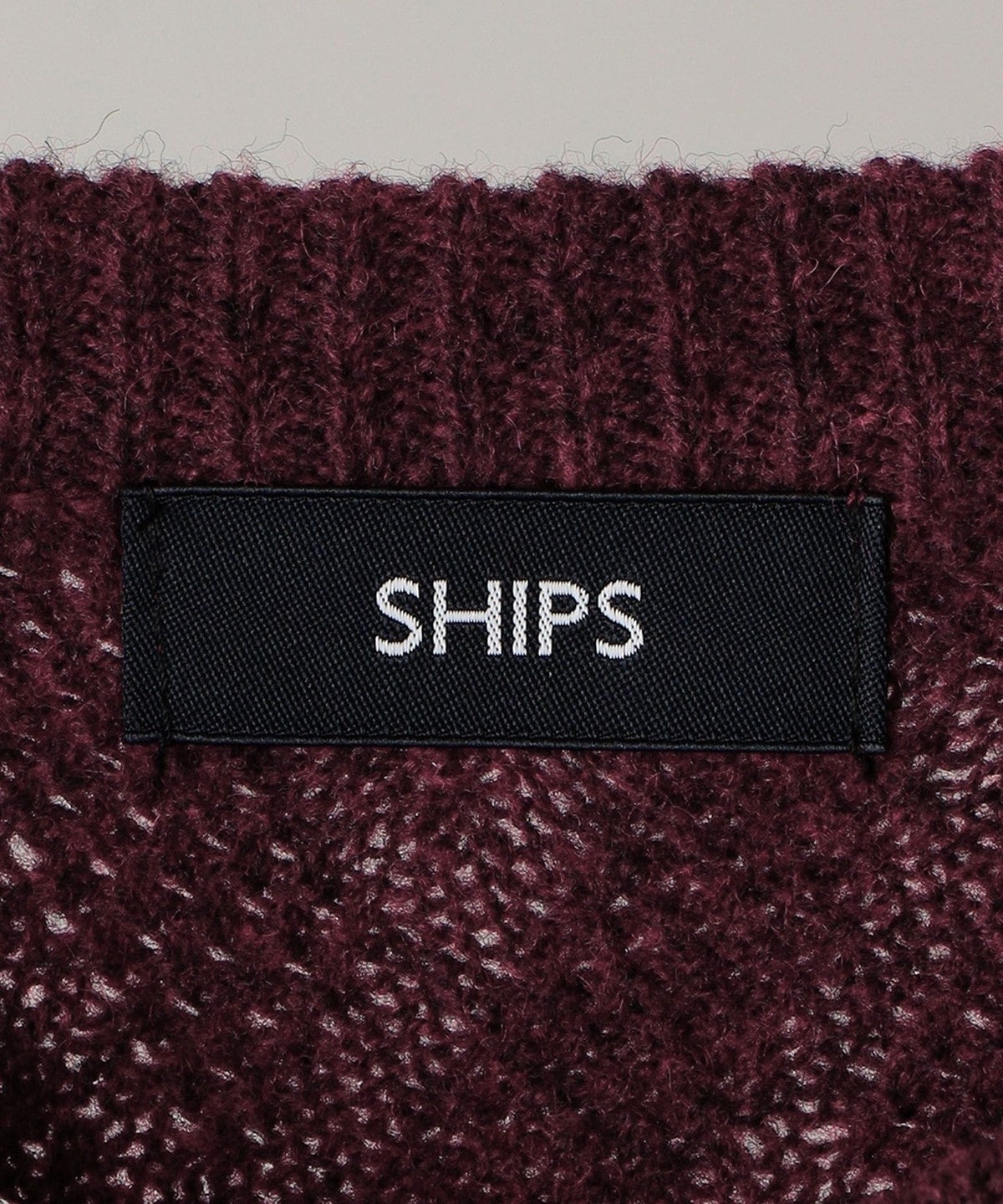 SHIPS:〈手洗い可能〉シェブロン ラムウールニット