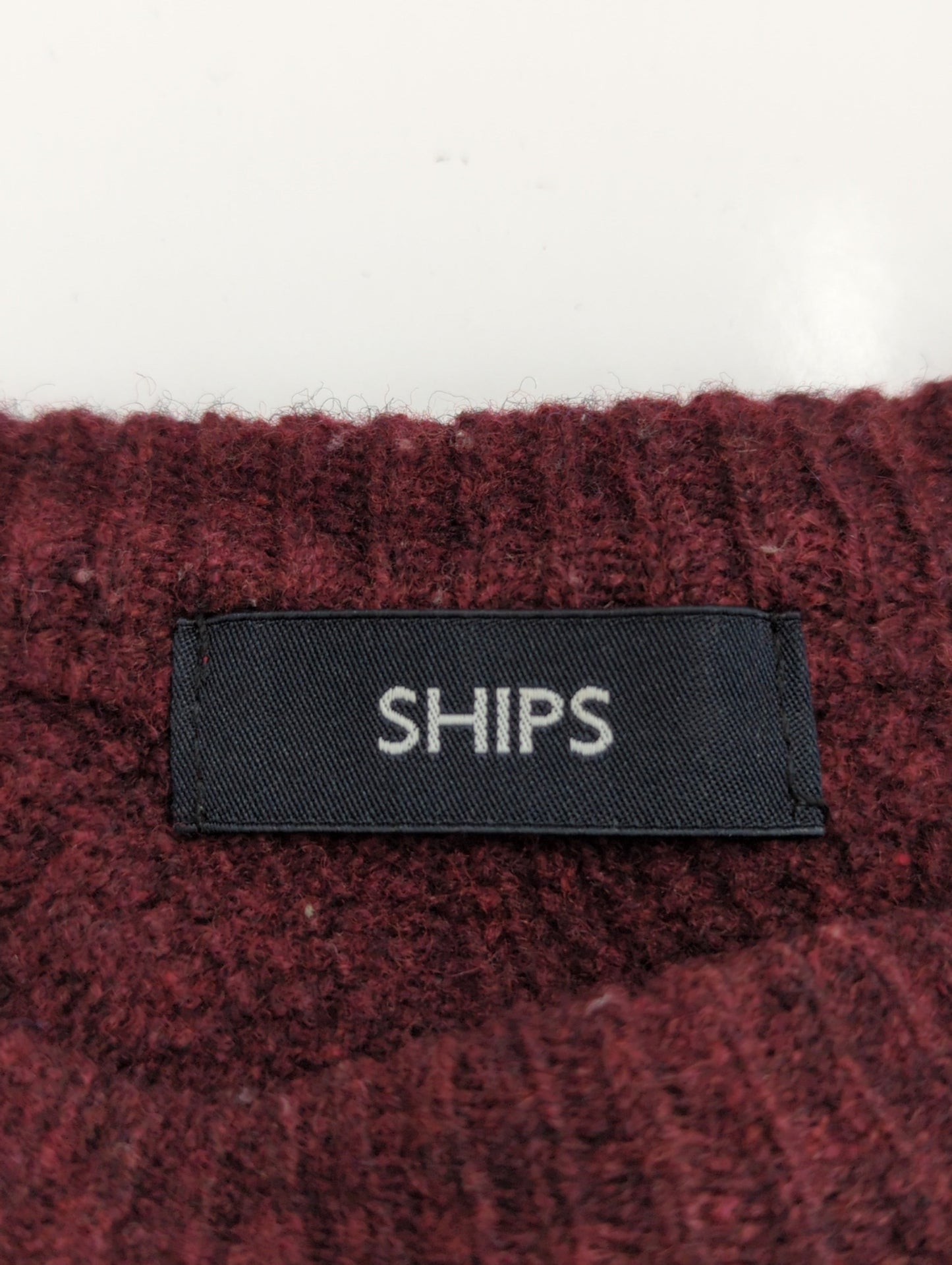 SHIPS:〈手洗い可能〉シェブロン ラムウールニット