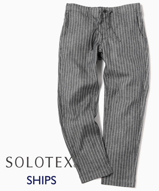 SHIPS: SOLOTEX(R) 日本製 サフィラン リネン ハイブリッド イージーパンツ