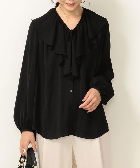 SHIPS any: 2WAYフリル ティペット ブラウス