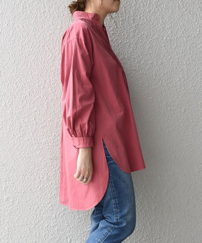 SHIPS any:オーバーダイ ピンタックチュニックシャツ