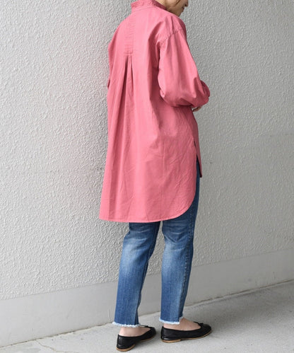 SHIPS any:オーバーダイ ピンタックチュニックシャツ