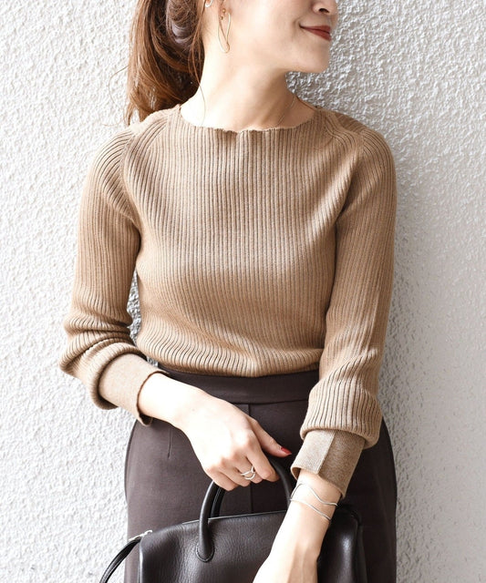 〈手洗い可能〉ウールカットオフリブプルオーバー 20FW