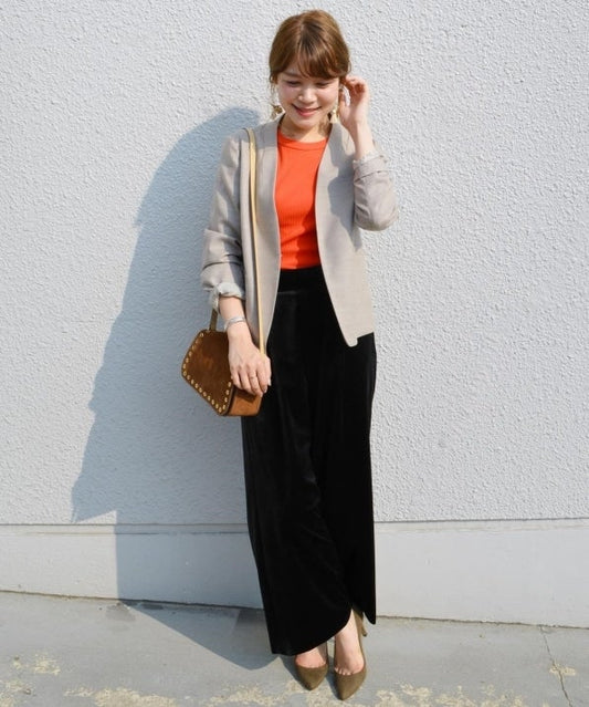 【セットアップ可】ウールノーラペルジャケット