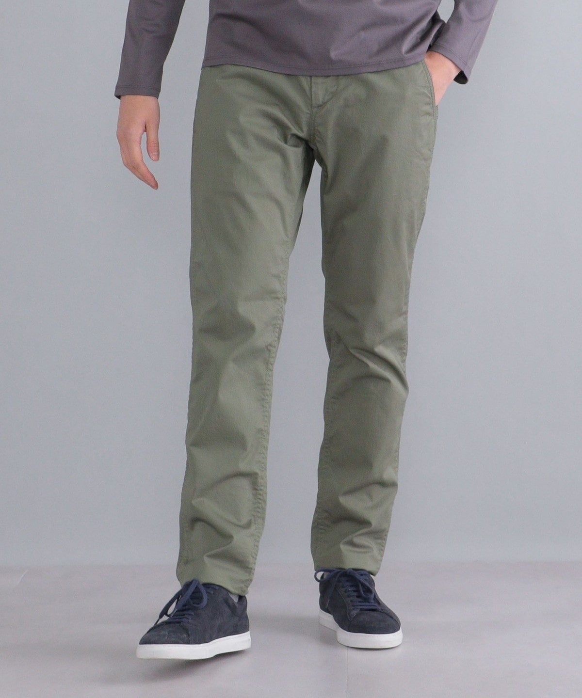 SHIPS:〈抗菌加工〉japan quality カラー テーパード スリム チノパンツ