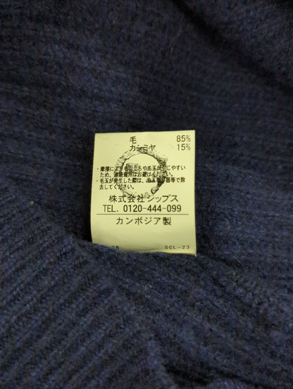 SHIPS: 7ゲージ 両畦編み ラム/カシミヤ ボトルネック ニット