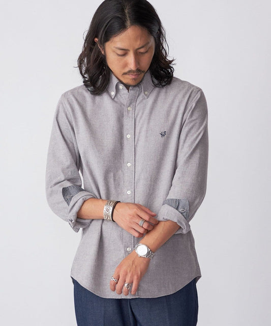 【WEB限定】SHIPS: MADE IN JAPAN ワンポイントロゴ 微起毛 ボタンダウンシャツ