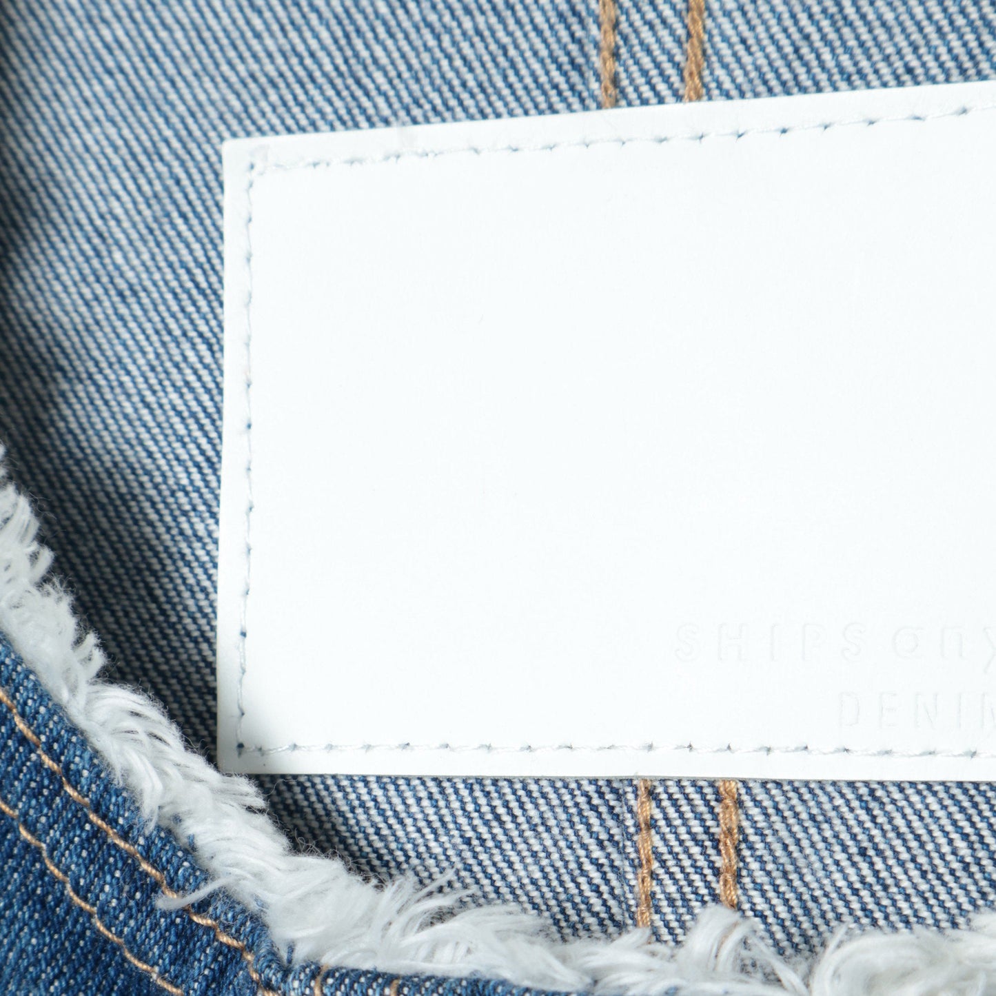 SHIPS any: ノーカラー デニム ブルゾン［SHIPS any DENIM］