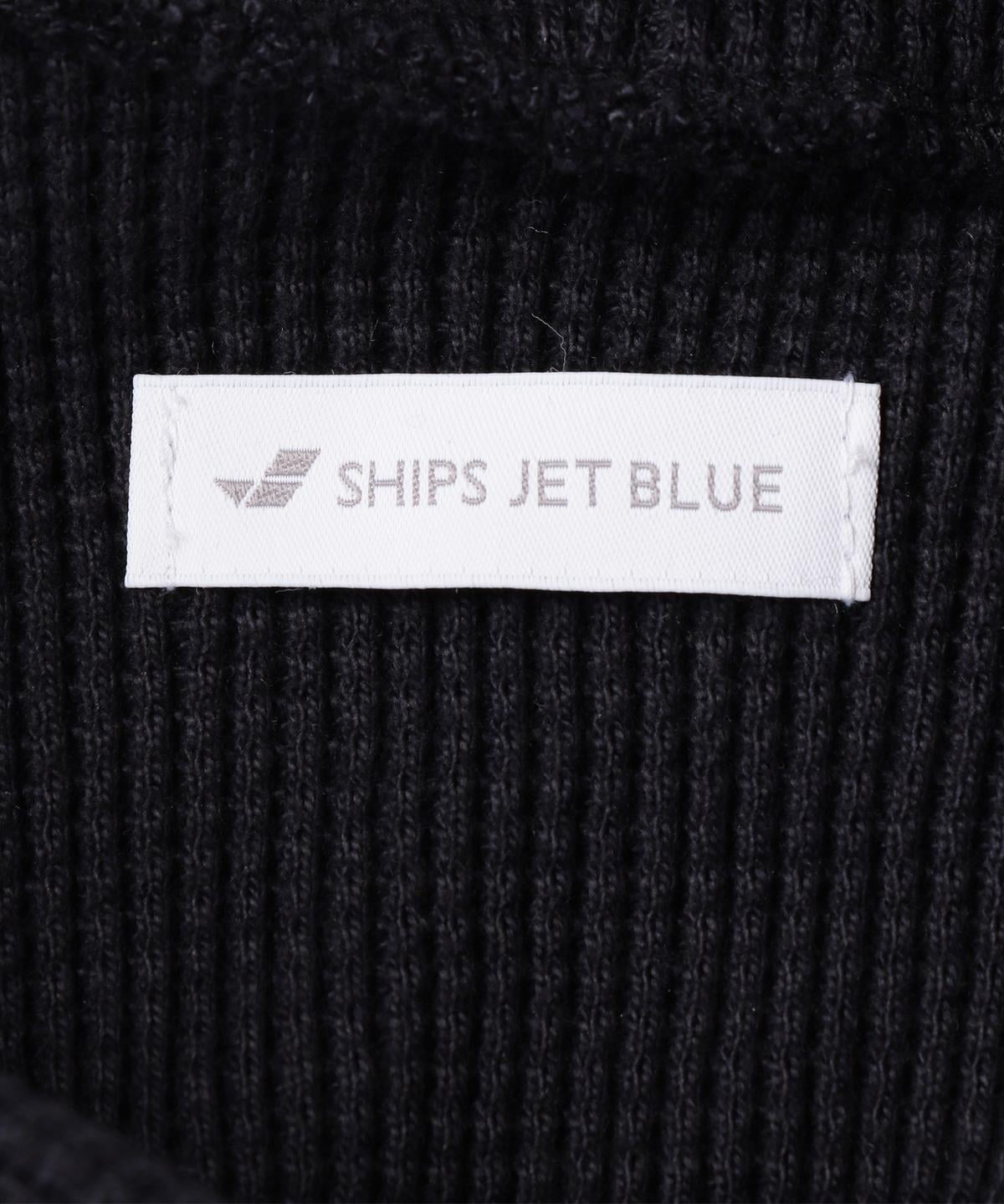 SHIPS JET BLUE: ヘビーワッフル プルオーバーパーカー