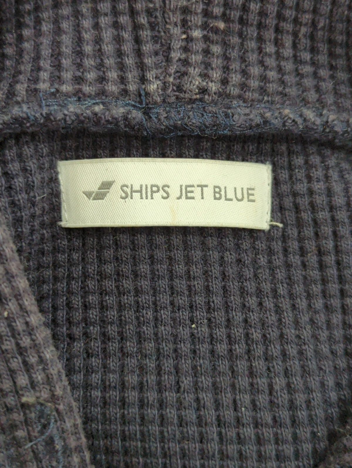 SHIPS JET BLUE: ヘビーワッフル プルオーバーパーカー