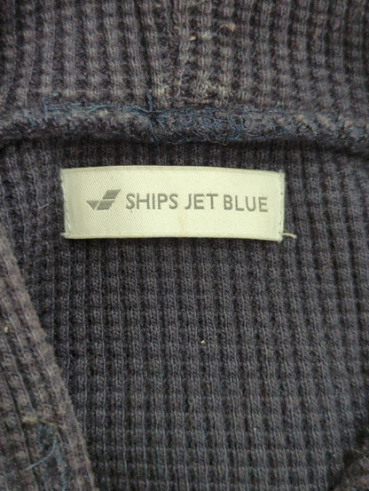 SHIPS JET BLUE: ヘビーワッフル プルオーバーパーカー