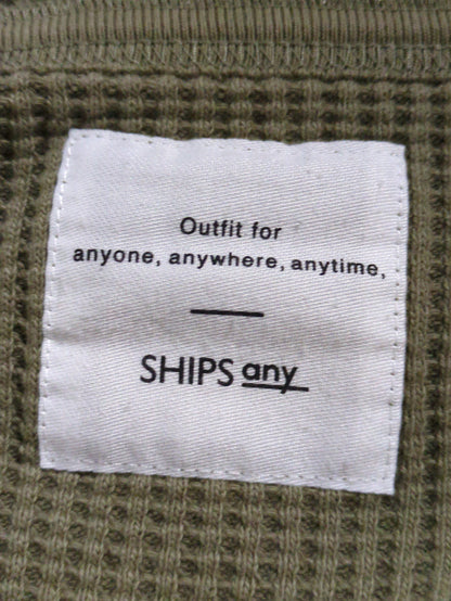 SHIPS any:〈ウォッシャブル〉ワッフル Vネック カーディガン