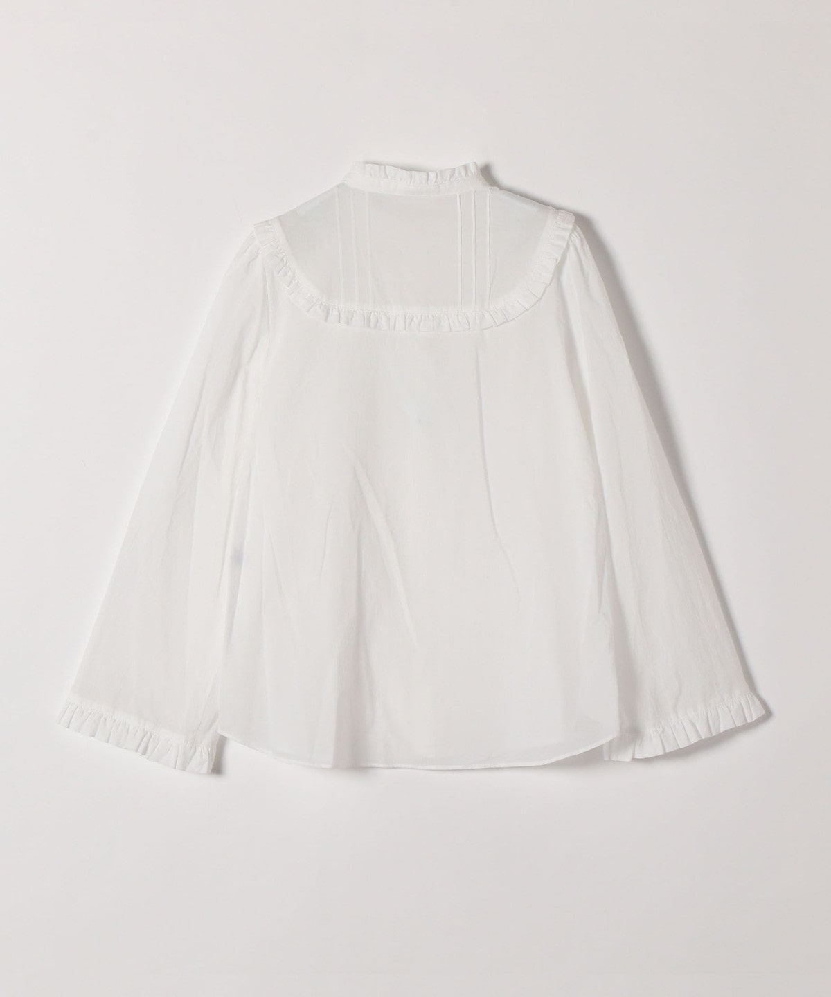 SHIPS any: フリル スタンドカラー ブラウス〈ウォッシャブル〉