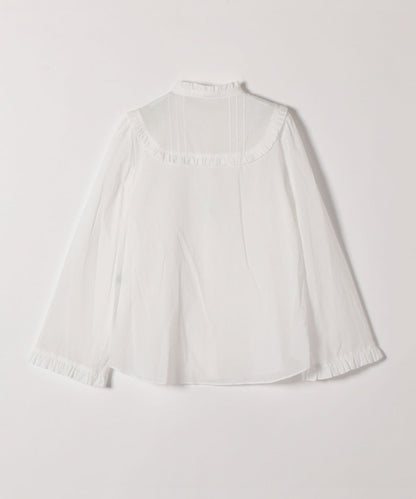SHIPS any: フリル スタンドカラー ブラウス〈ウォッシャブル〉