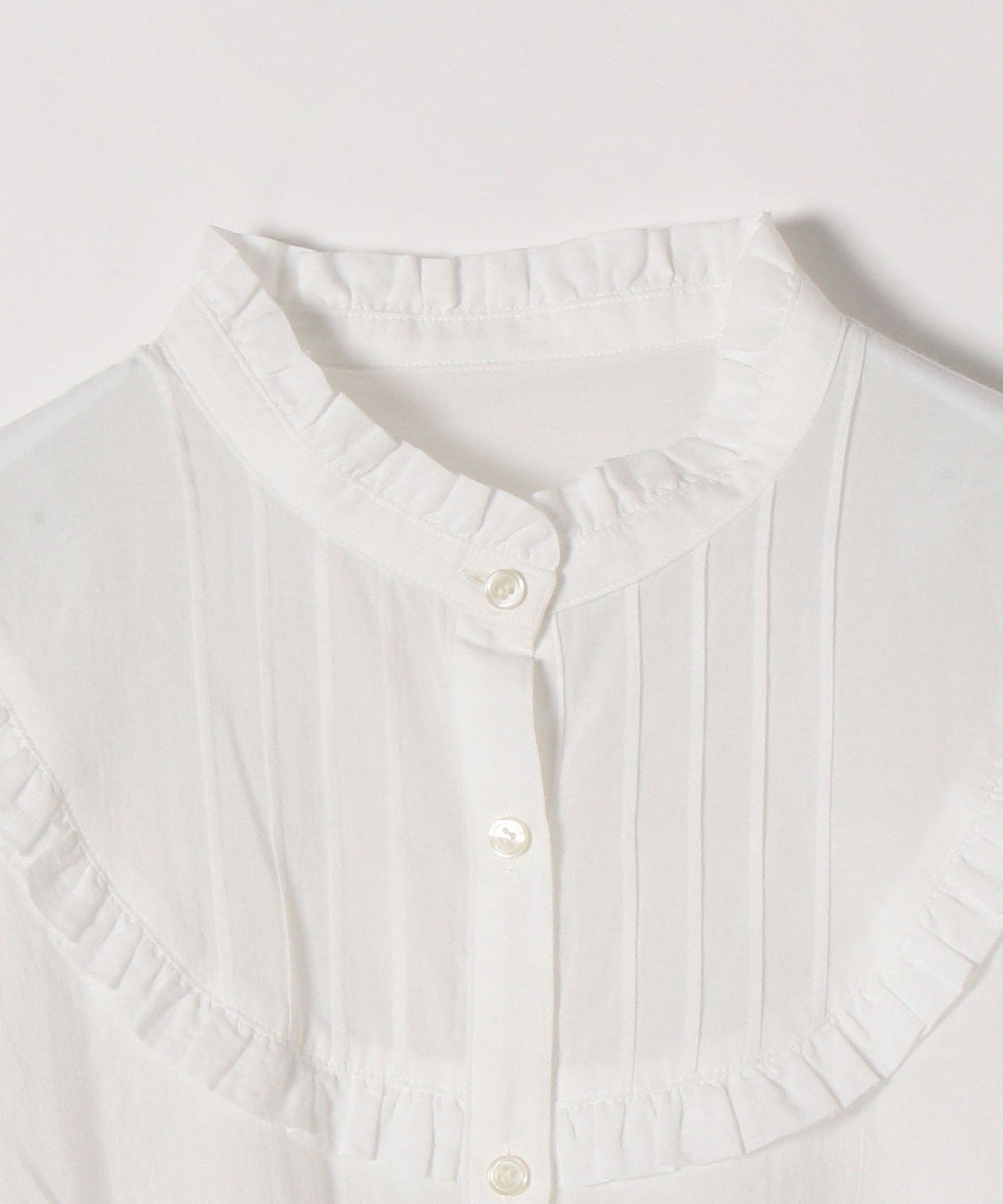 SHIPS any: フリル スタンドカラー ブラウス〈ウォッシャブル〉