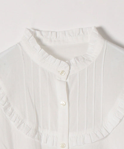 SHIPS any: フリル スタンドカラー ブラウス〈ウォッシャブル〉