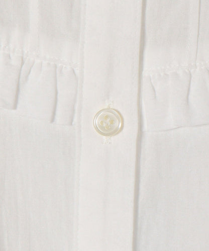 SHIPS any: フリル スタンドカラー ブラウス〈ウォッシャブル〉