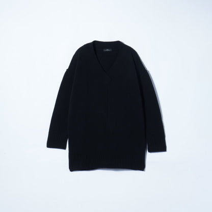 PrimaryNavyLabel:Vネックチュニックプルオーバー
