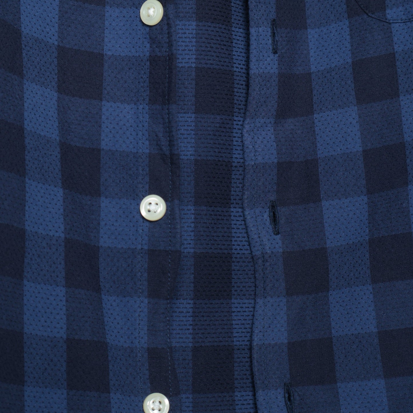 SHIPS JET BLUE: スタンドワイヤードビードット×チェックシャツ