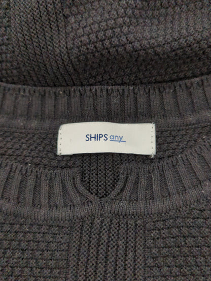 SHIPS any: フレーム ニット ロングフレアワンピース