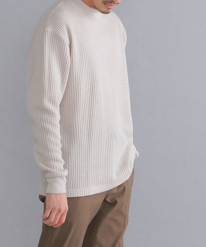 SHIPS: ワッフル モックネック プルオーバー