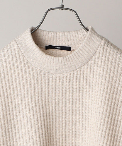 SHIPS: ワッフル モックネック プルオーバー