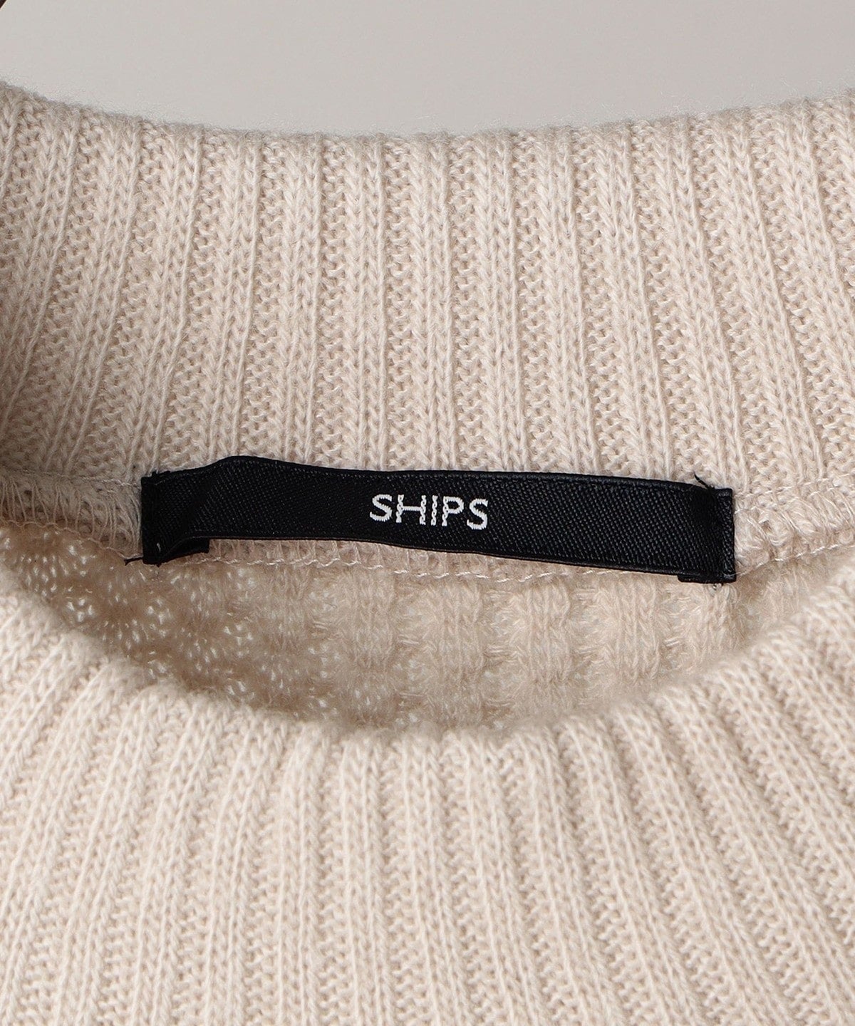 SHIPS: ワッフル モックネック プルオーバー