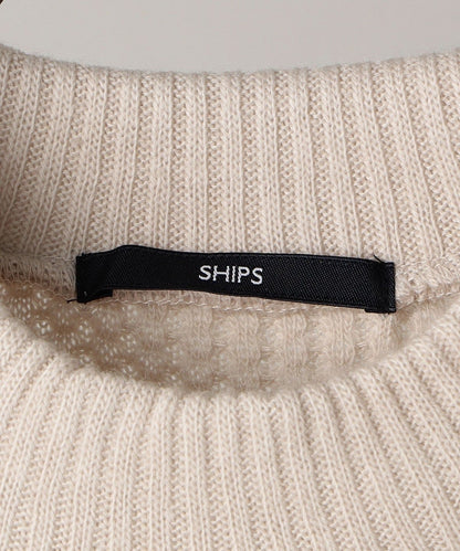 SHIPS: ワッフル モックネック プルオーバー