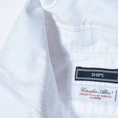 SHIPS:  ALBINI オックスフォード ソリッド ホリゾンタルカラー シャツ