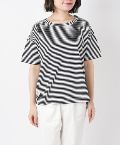 【UVカット】liflattie ships:ボーダーショートスリーブTEE