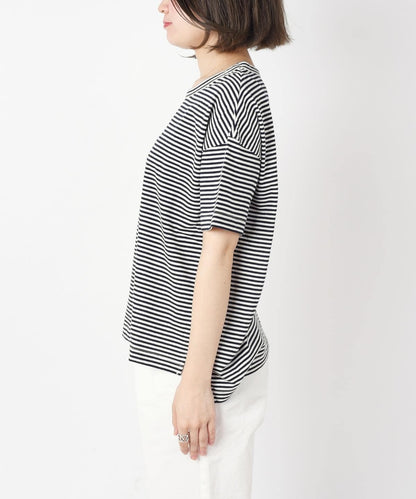 【UVカット】liflattie ships:ボーダーショートスリーブTEE