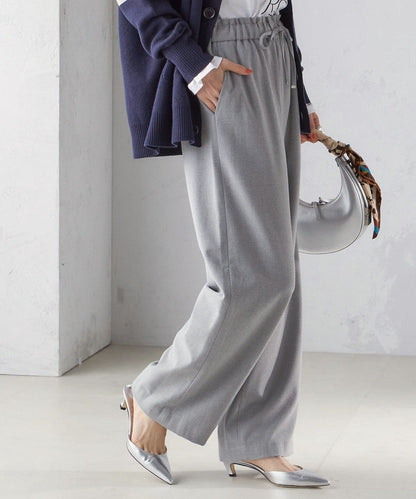 〈手洗い可能〉両面起毛 ドロスト パンツ