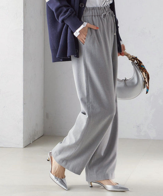 〈手洗い可能〉両面起毛 ドロスト パンツ