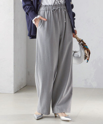 〈手洗い可能〉両面起毛 ドロスト パンツ