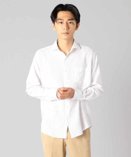 SHIPS: <ストレッチ> セミワイドカラー レノクロス シャツ