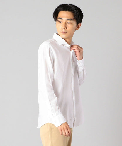 SHIPS: <ストレッチ> セミワイドカラー レノクロス シャツ