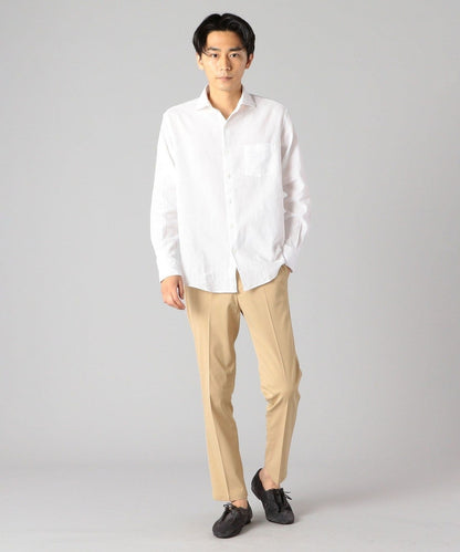 SHIPS: <ストレッチ> セミワイドカラー レノクロス シャツ