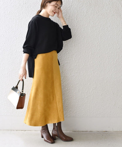 〈手洗い可能〉ウォッシャブルクルーネックニット