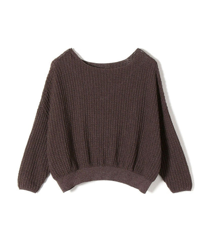 〈手洗い可能〉コットンペーパークルーネックプルオーバー