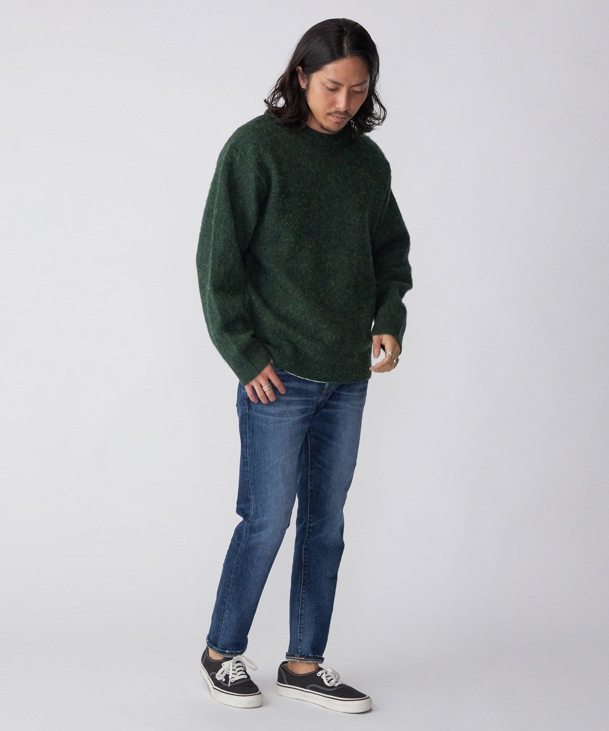 SHIPS:〈シェットランドタイプ〉ウール シャギードッグ ニット (セーター) 23FW