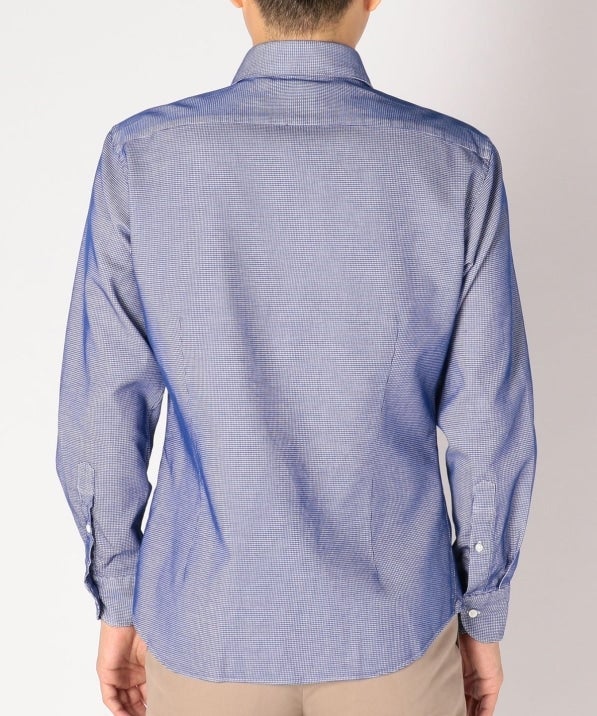 SD: ウォッシュド ワッフル ソリッド シャツ(ネイビー)