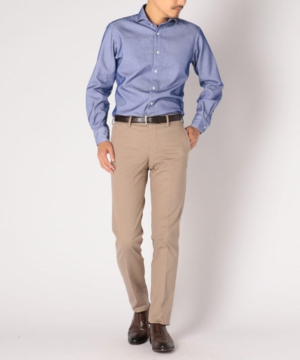 SD: ウォッシュド ワッフル ソリッド シャツ(ネイビー)