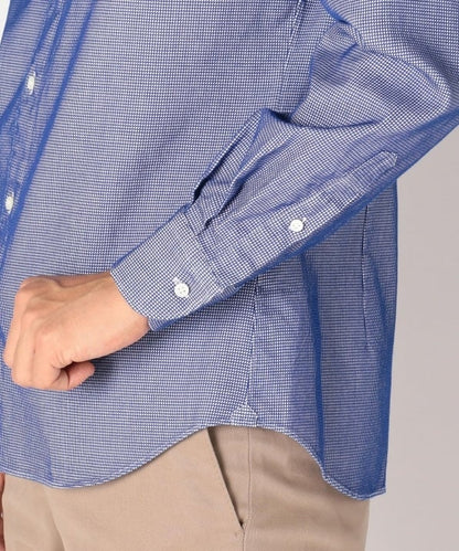 SD: ウォッシュド ワッフル ソリッド シャツ(ネイビー)