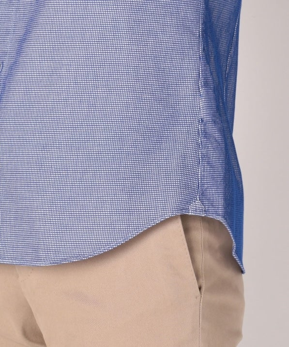 SD: ウォッシュド ワッフル ソリッド シャツ(ネイビー)