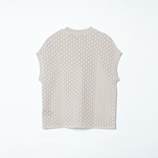 〈手洗い可能〉アイレットクルーネックプルオーバー