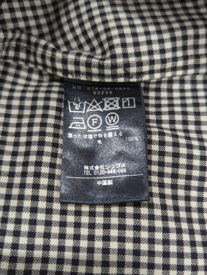 PrimaryNavyLabel:ウールギンガムチェックシャツワンピース