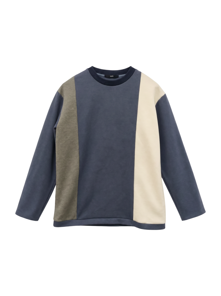 SHIPS: パネル アシンメトリー ポンチ ロングスリーブ カットソー (ロンT) 21SS