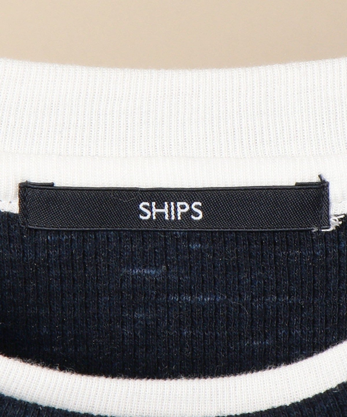 SHIPS: ワッフル フェイクレイヤード クルーネック ロングスリーブ Tシャツ (ロンT)