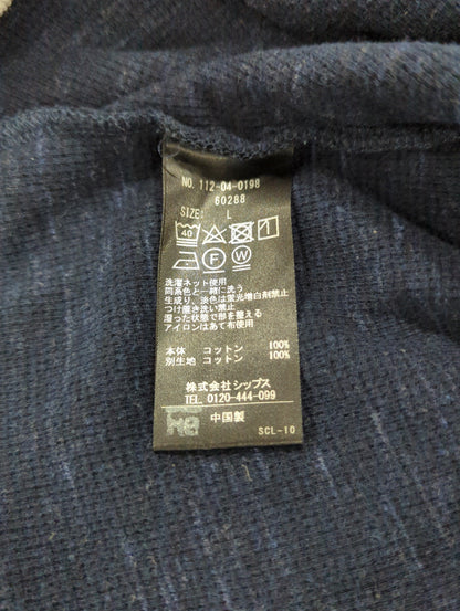 SHIPS: ワッフル フェイクレイヤード クルーネック ロングスリーブ Tシャツ (ロンT)